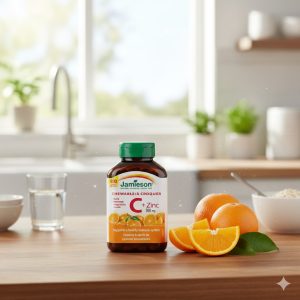 Jamieson Vitamin C + Zinc 500mg Chewable Tablets