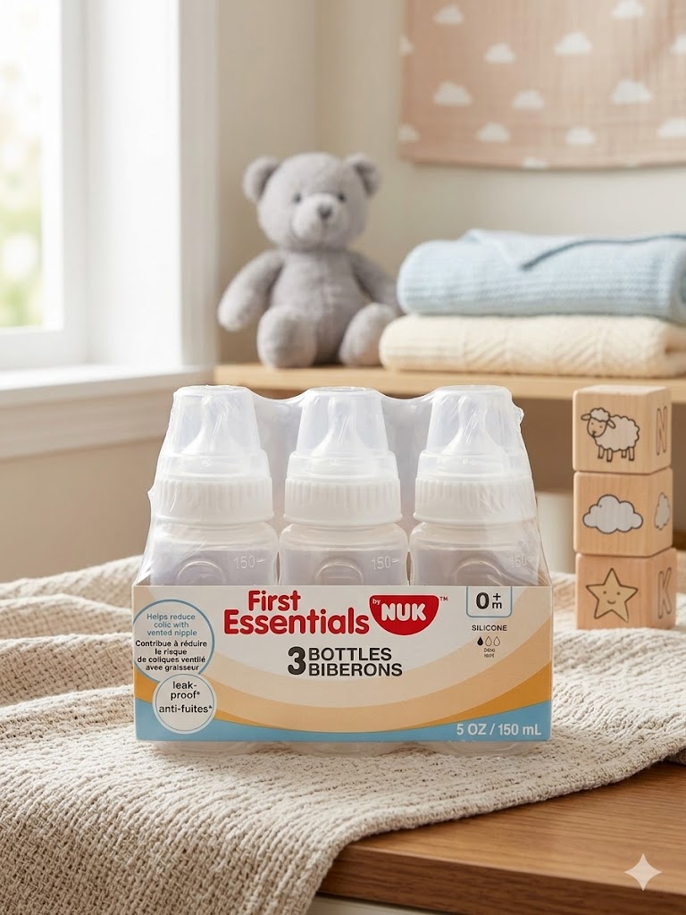 First Essentials By Nuk Baby Bottle 5oz/150ml (Set of 3)