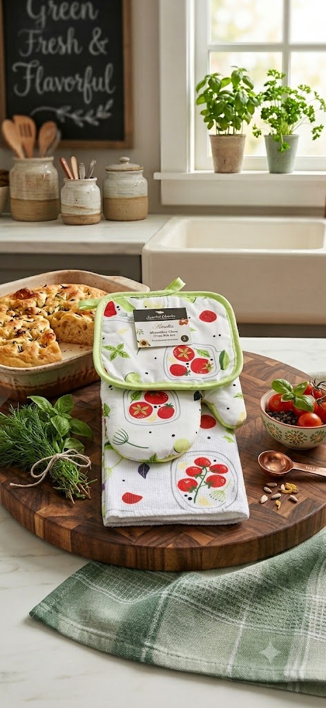 Scarlett Classics Amelia Microfiber Glove Oven Mit Set (3-Piece) - Image 4