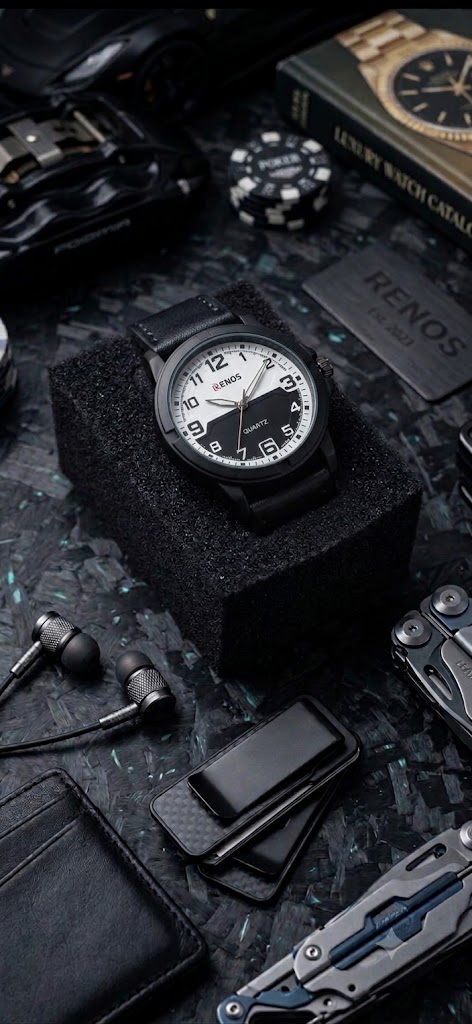 Renos Black Men's Watch - Image 2