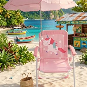 Toddler Folding Beach Chair with Umbrella