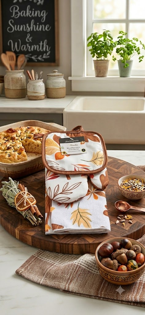 Scarlett Classics Amelia Microfiber Glove Oven Mit Set (3-Piece) - Image 3